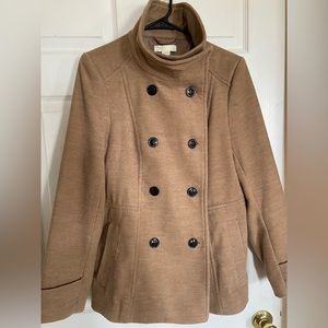 Tan short peacoat